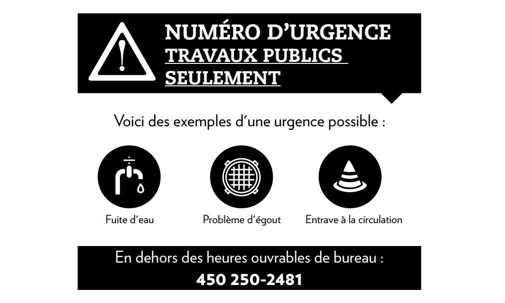 Numéro urgence travaux publics