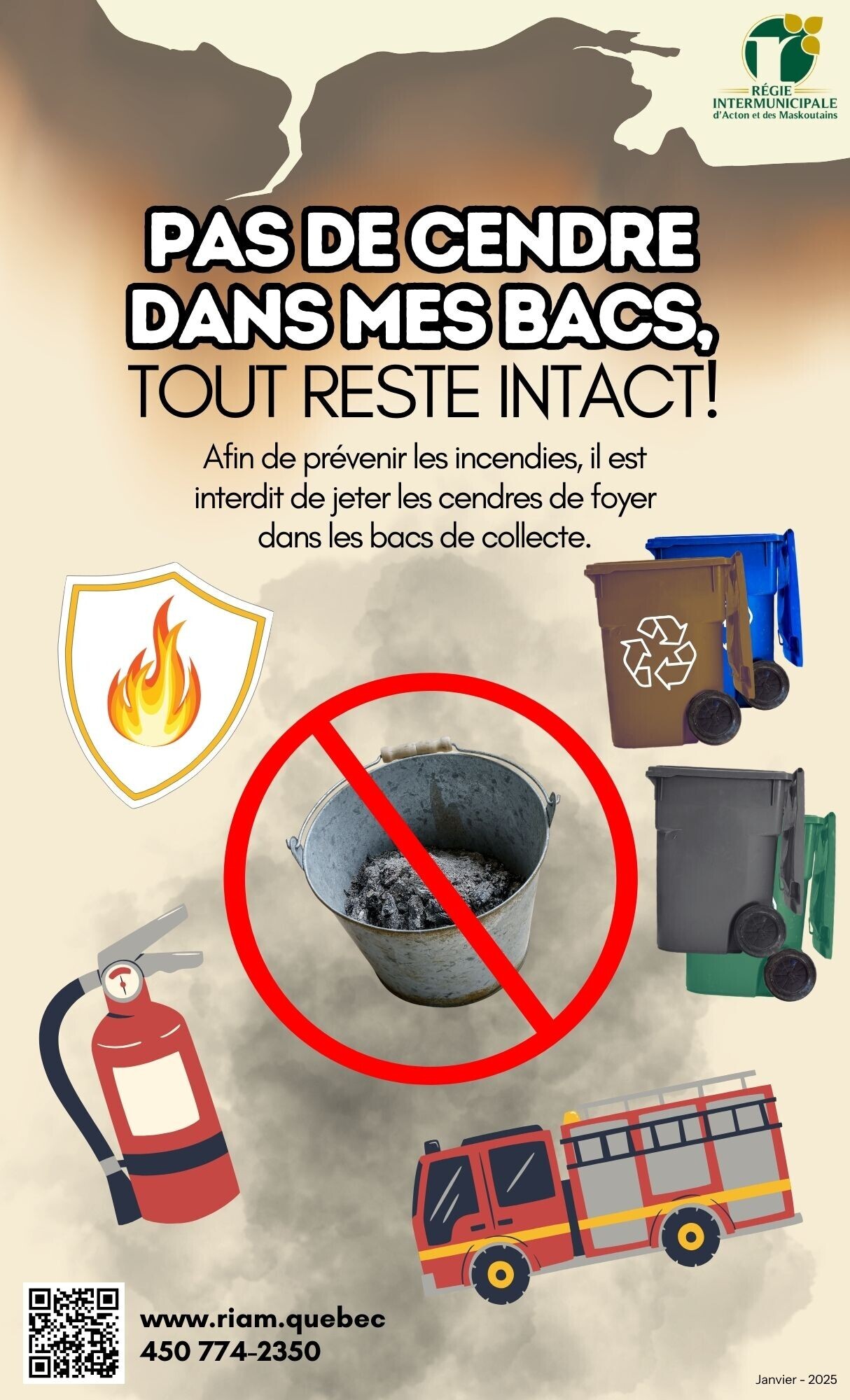 Affiche - Pas de cendre dans mes bacs