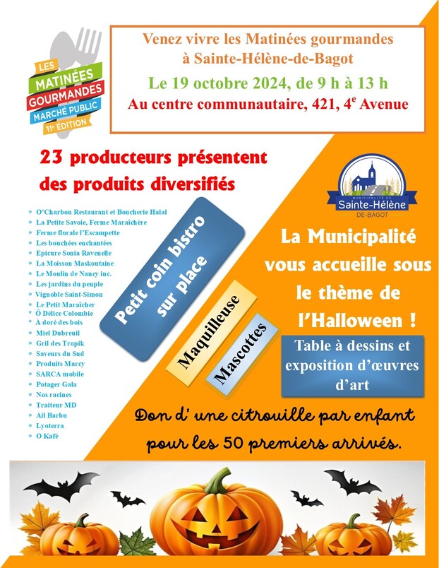 Affiche Municipalité et Matinées gourmandes