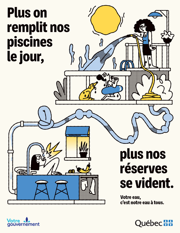 Affiche Piscine - jour