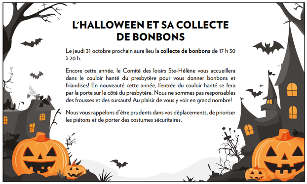 Annonce collecte bonbons