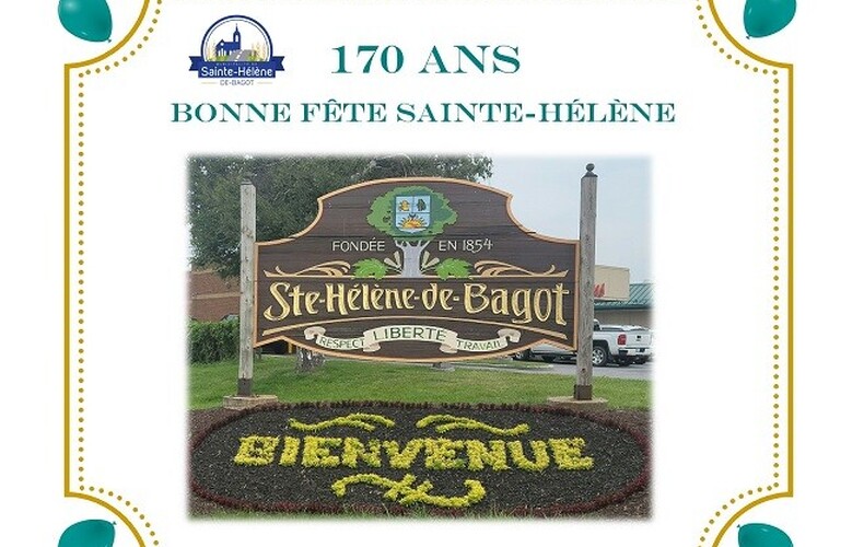 Bonne fête Sainte-Hélène-de-Bagot - 170 ans