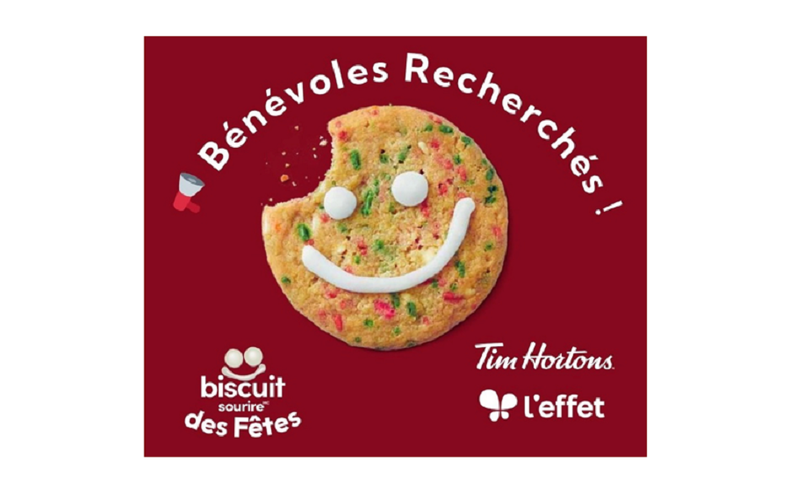 Tim Horton - Campagne du Biscuit sourire des fêtes - Du 18 au 24 novembre 2024